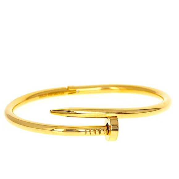 Gold Nail Bangle Bracelet - Picture 11 of 13